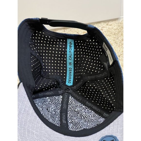 Melin Men A Game Hydro Blue Camo Performance Snapback Cap Hat OSFM 60CM Rare - Picture 7 of 10